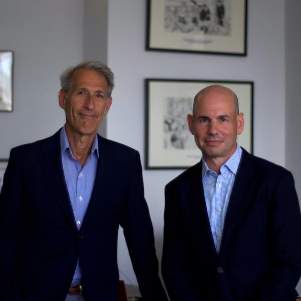 Headshot of Joshua Steiner on the right and Michael Lynton on the left