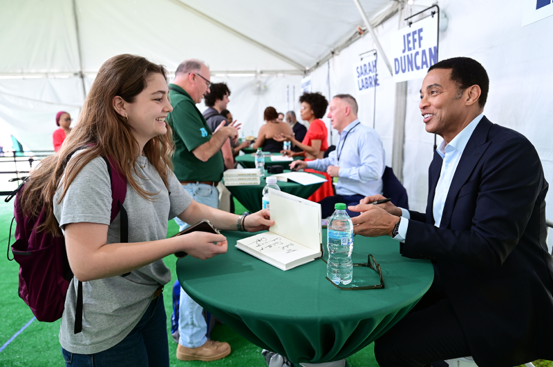 Don Lemon at book signing at the 2025 festival. Don Lemon at book signing at the 2025 festival.