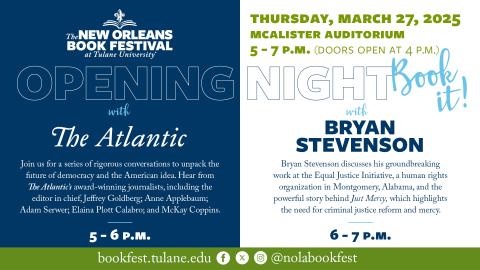 Opening Night at the New Orleans Book Festival