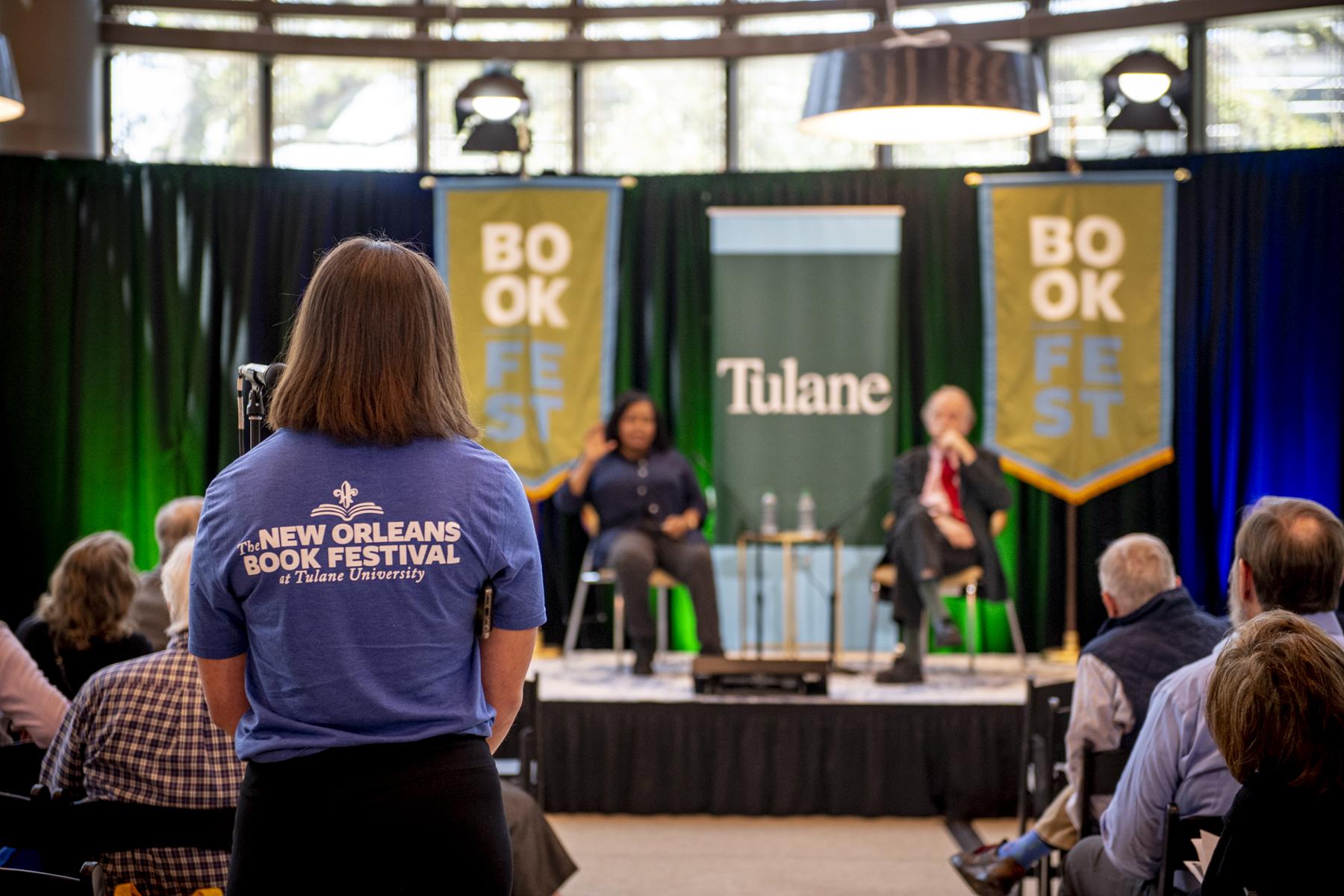 Festival volunteer during a session at 2023 festival