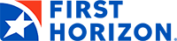 First Horizon Bank logo in blue and red