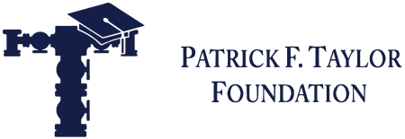 Patrick F. Taylor Foundation logo in dark blue